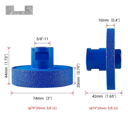 Muela abrasiva plana de diamante con esmeril - Herraje para amoladora angular 5/8-11, accesorio de herramienta de ranurado de piedra para rejillas de mármol, rejillas y encimeras de mármol pulido, cuarzo - Regalo del Día del Padre toolupgrade