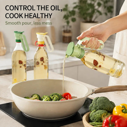 Tapón dispensador de boquilla para botella de plástico - 2 unidades, utensilio de cocina portátil con asa, boca ancha desmontable y diferentes calibres, para aceiteras caseras y preparación de agua fría en el refrigerador