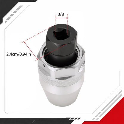 Juego de extractores de pernos rotos de 6-13 mm - Herramienta para extraer espárragos dañados de metal para llave de impacto y carraca, operación manual no eléctrica