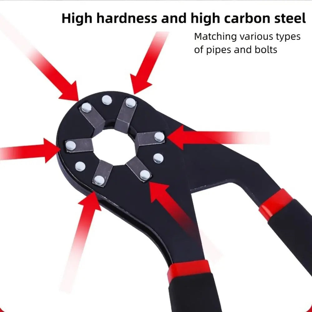 Bionic Self-Adjusting Wrench, Adjustable Wrench, 14-in-1 Multifunctional Universal Wrench with Anti-Slip Handle, High-Torque Portable Tool for Car & Bicycle Repair