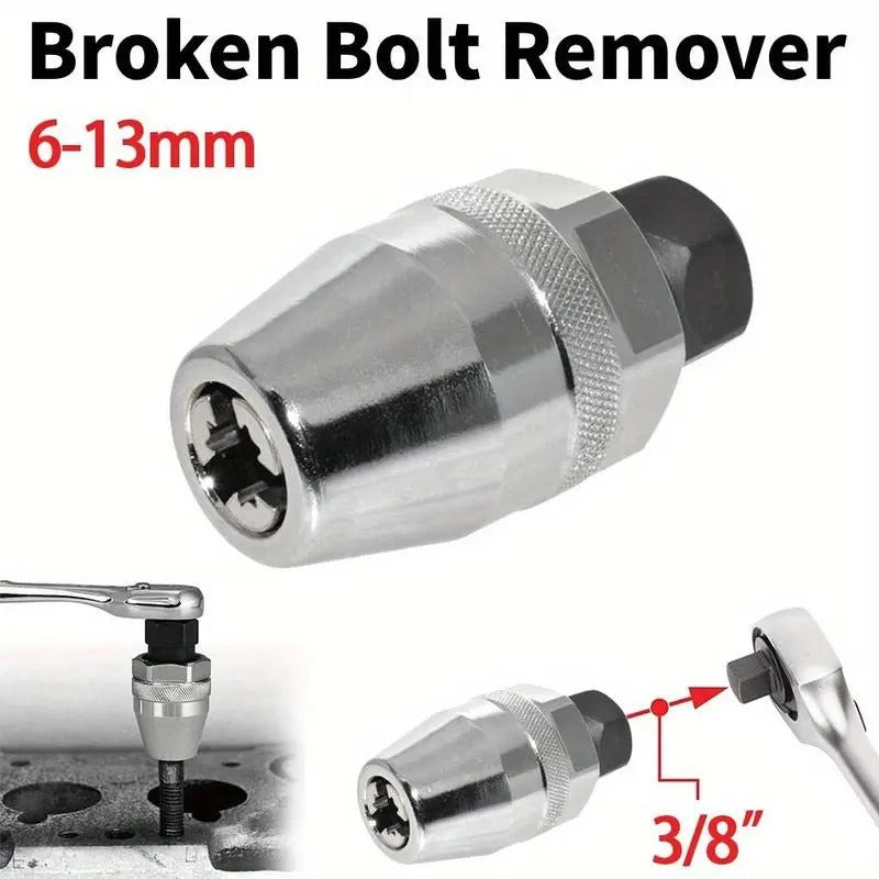Juego de extractores de pernos rotos de 6-13 mm - Herramienta para extraer espárragos dañados de metal para llave de impacto y carraca, operación manual no eléctrica