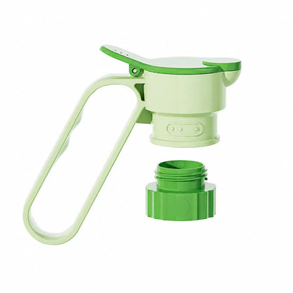 Tapón dispensador de boquilla para botella de plástico - 2 unidades, utensilio de cocina portátil con asa, boca ancha desmontable y diferentes calibres, para aceiteras caseras y preparación de agua fría en el refrigerador