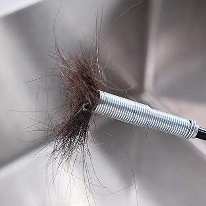 Herramienta de agarre flexible de 78.74 pulgadas con garra: manguera flexible de 4 garras, removedor de obstrucciones de drenaje de baño de 0.7 cm con flexibilidad, accesible a lugares estrechos para necesidades de limpieza de drenaje, 78.74 pulgadas