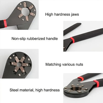 Bionic Self-Adjusting Wrench, Adjustable Wrench, 14-in-1 Multifunctional Universal Wrench with Anti-Slip Handle, High-Torque Portable Tool for Car & Bicycle Repair