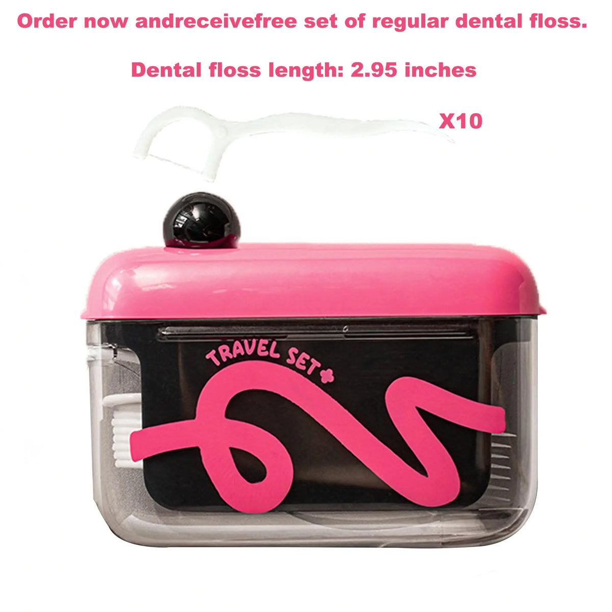 Estuche de almacenamiento tamaño viaje: cuenta con un dispensador automático emergente, portátil y rellenable, perfecto para el cuidado bucal en casa, en restaurantes y durante los viajes.