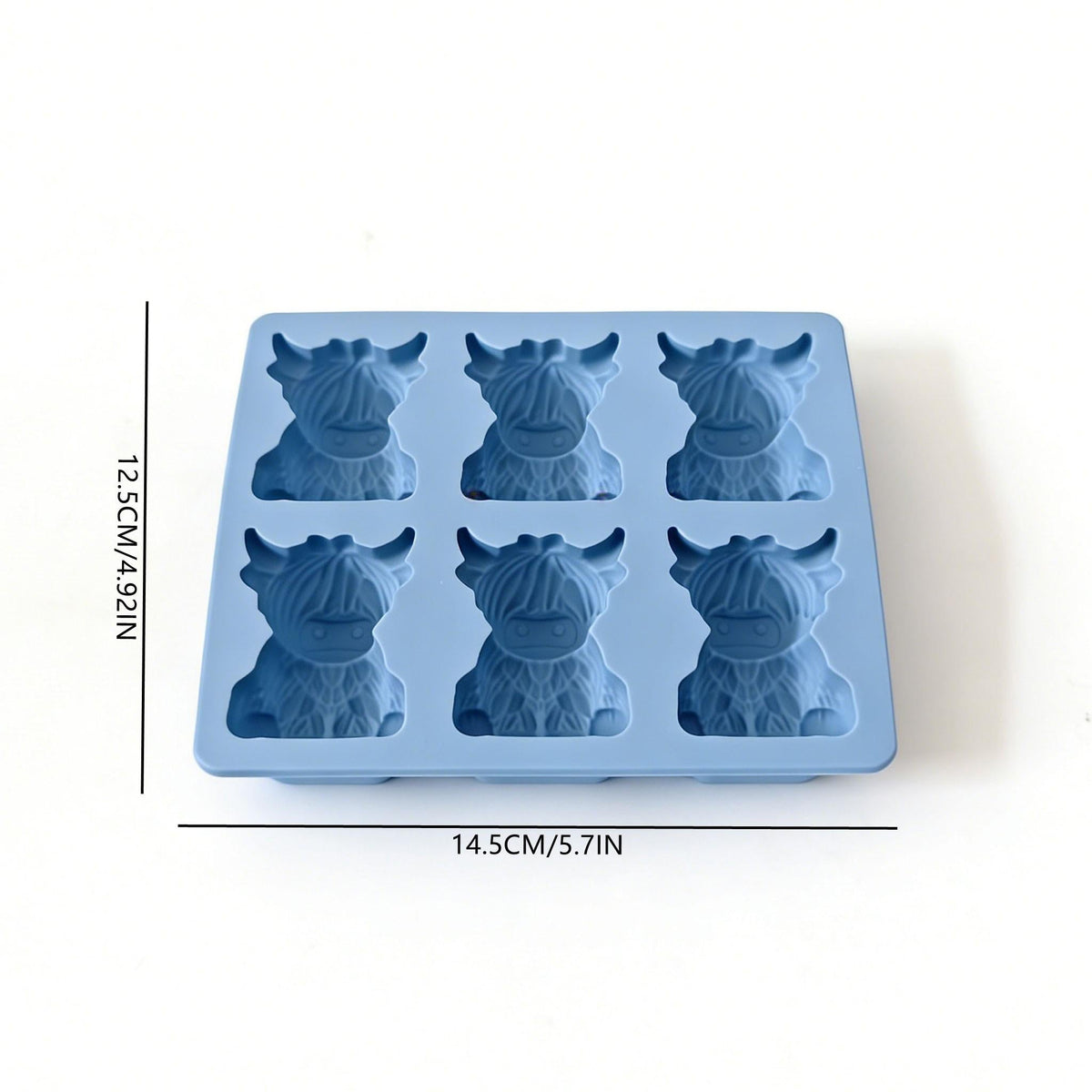 Mini Highland Cow Ice Cube Mold, Silicone Ice Cube Tray, Cute 3D Ice Cubes for Drinks, Parties, and Gifts, Perfect for Beverage Enhancements