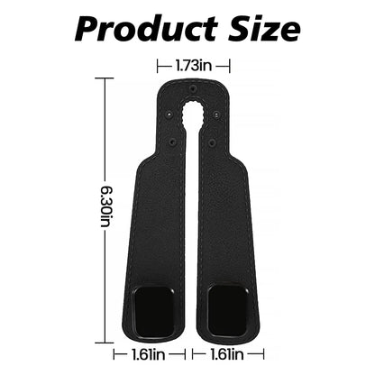 Paquete de 4 ganchos para reposacabezas de asiento de coche, ganchos dobles mejorados para el respaldo del asiento para juguetes de niños, sombreros, mascarillas y gafas de sol, de piel sintética suave y delicada
