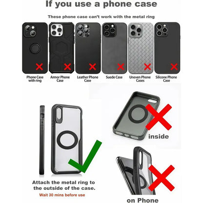Soporte magnético universal para teléfono de coche con ventosa de succión fuerte para todos los teléfonos inteligentes y vehículos, diseño plegable, funciona en salpicaderos, gimnasios y espejos de baño
