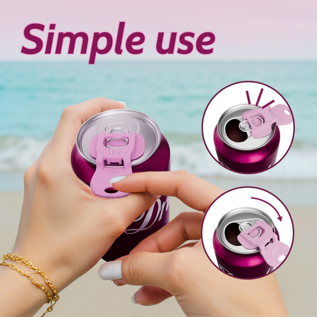 Complete Cover Easy Tab Opener New and Improved 6PK Beverage Barricade 2.0. Colorful Drink Can Protector Cap for Soda, Beer, Coke Shields From Bugs, Bees, Dust at the Party, BBQ, Beach