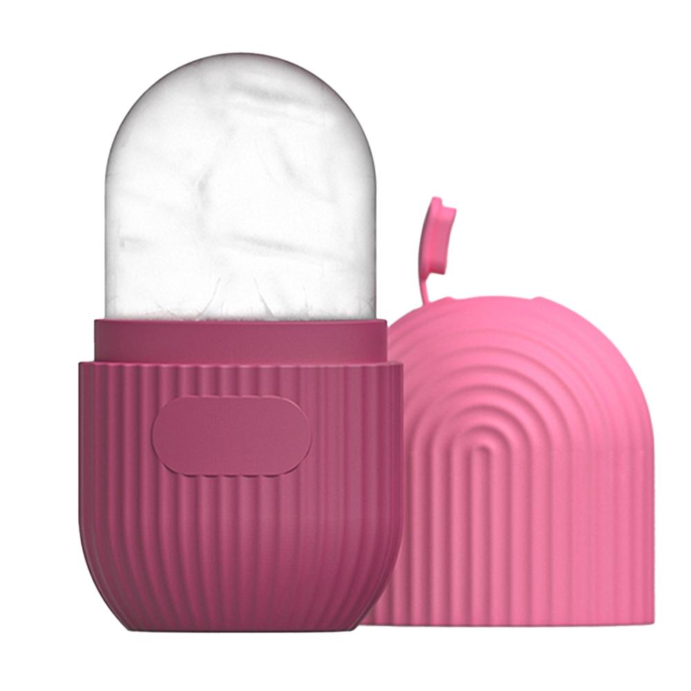 Rodillo de hielo para el rostro, 1 unidad, masajeador facial de silicona reutilizable, herramienta de belleza para el cuidado y limpieza facial, masajeador de belleza facial