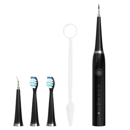 Ultrasonic Dental Plaque Remover for Humans & Pets - Professional Teeth Cleaning Kit for Tartar & Stain Removal, Safe & Gentle Electric Toothbrush for Cats, Dogs and People