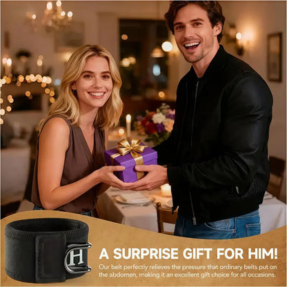 Tactical Metal Hook Elastic Belt (Unisex) No-Buckle Invisible Design | Soft Adjustable Side