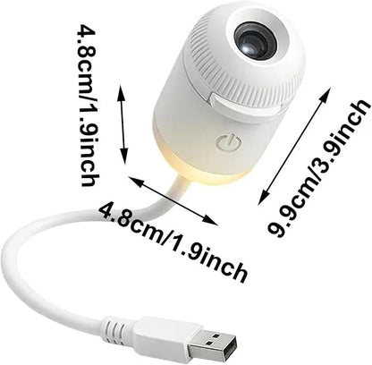 USB 2-in-1 Galaxy Projector and Warm Night Light - 3 or 12 Projection Discs