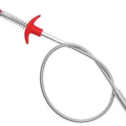 Herramienta de agarre flexible de 78.74 pulgadas con garra: manguera flexible de 4 garras, removedor de obstrucciones de drenaje de baño de 0.7 cm con flexibilidad, accesible a lugares estrechos para necesidades de limpieza de drenaje, 78.74 pulgadas