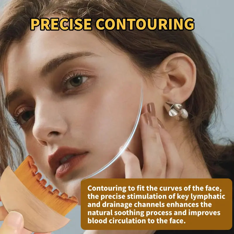 Face Contour Brush for Jawline & Chin, Dry Brushing Massager, Ergonomically Designed to Fit The Skin Precisely, 1PCS Beauty Roller