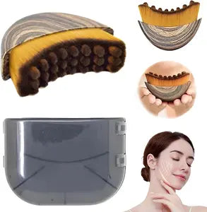 Face Contour Brush for Jawline & Chin, Dry Brushing Massager, Ergonomically Designed to Fit The Skin Precisely, 1PCS Beauty Roller
