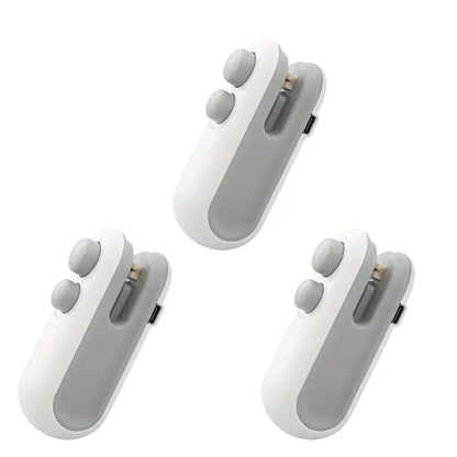Mini snack bag sealing machine,2 in 1 heat USB rechargeable snack bag selaer,plastic Electric bag sealers, keep food fresh. Portable Sealer Picnics.